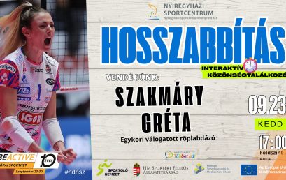 HOSSZABBÍTÁS – Közönségtalálkozó Szakmáry Grétával